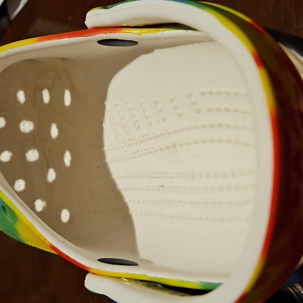 CROCS  Rainbow Tie-Dye Clogs - Picture 6 of 6